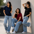 Express Every Mood – Women’s Premium Cotton Plain Tees (Set of 3)