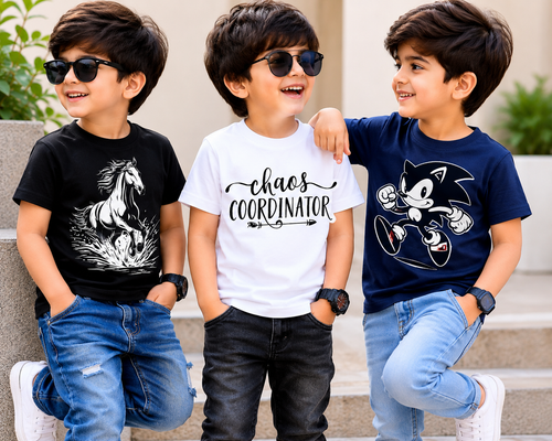 Boys Cotton Jersey Printed T-Shirts – Pack of 3 | Half Sleeves