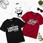 Boys Cotton T-Shirt Combo Pack of 3 | Half Sleeves | Graphic Printed | Soft Jersey Fabric | Casual Daily Wear
