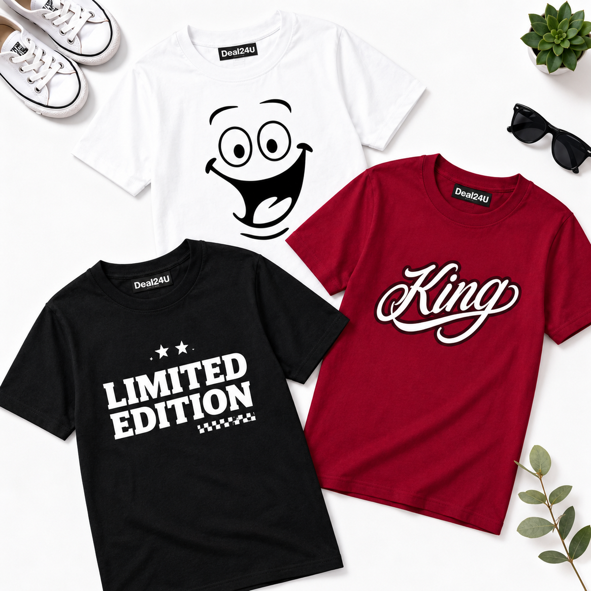 Boys Cotton T-Shirt Combo Pack of 3 | Half Sleeves | Graphic Printed | Soft Jersey Fabric | Casual Daily Wear
