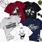 Pack of 5 Cotton Jersey Graphic T-Shirts for Boys