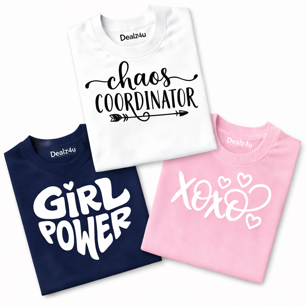 Soft Cotton Jersey Tees for Girls – Set of 3