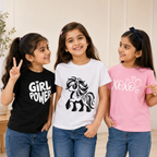 Girls’ Everyday Cotton Jersey T-Shirts (Pack of 3)