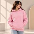 Women’s Essential Plain Pink Hoodie