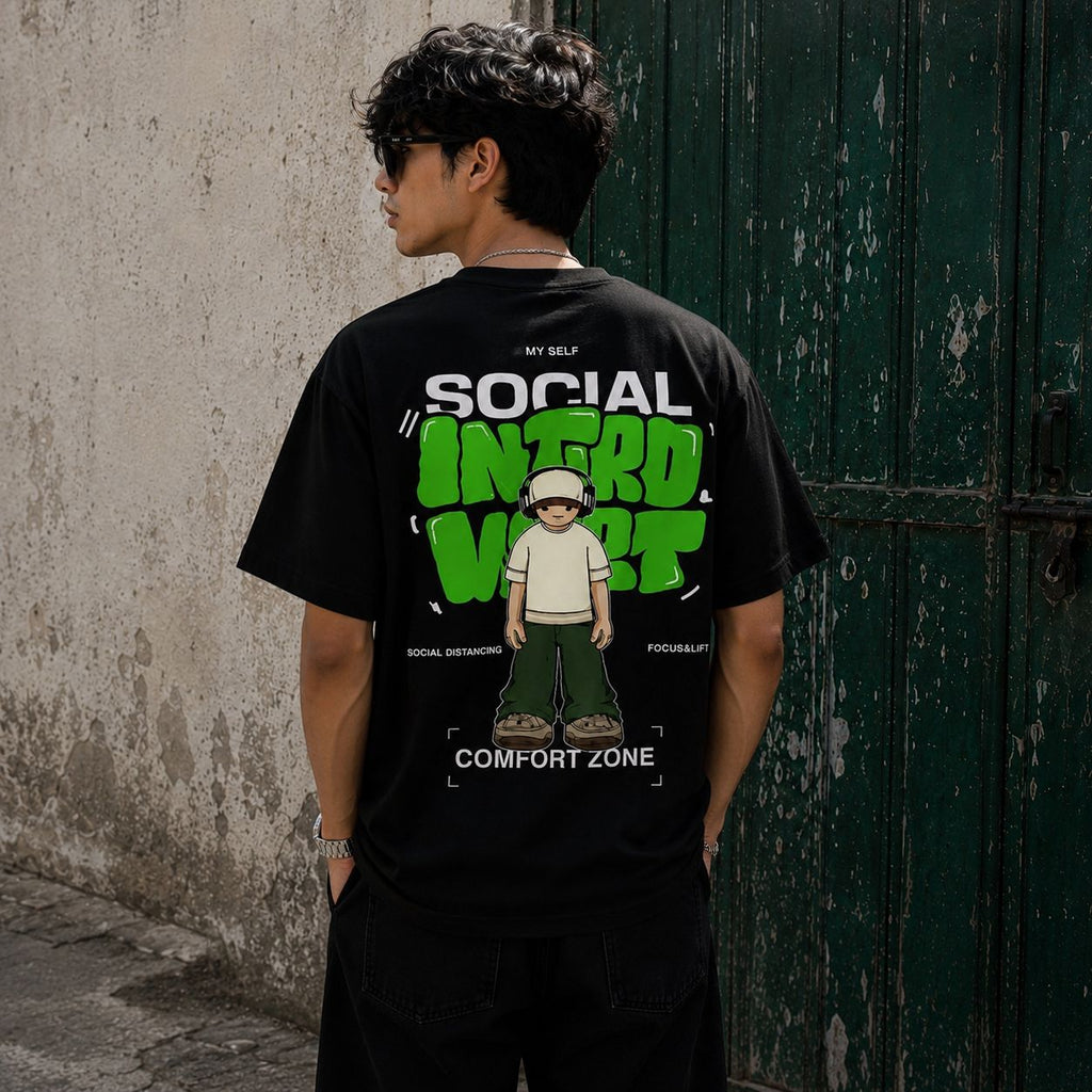 Social Introvert T-Shirt – Black