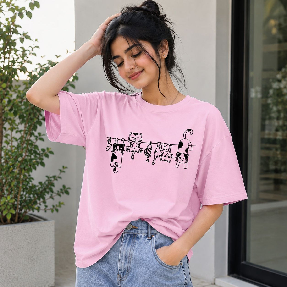 Cute Cats T-Shirt – Pink