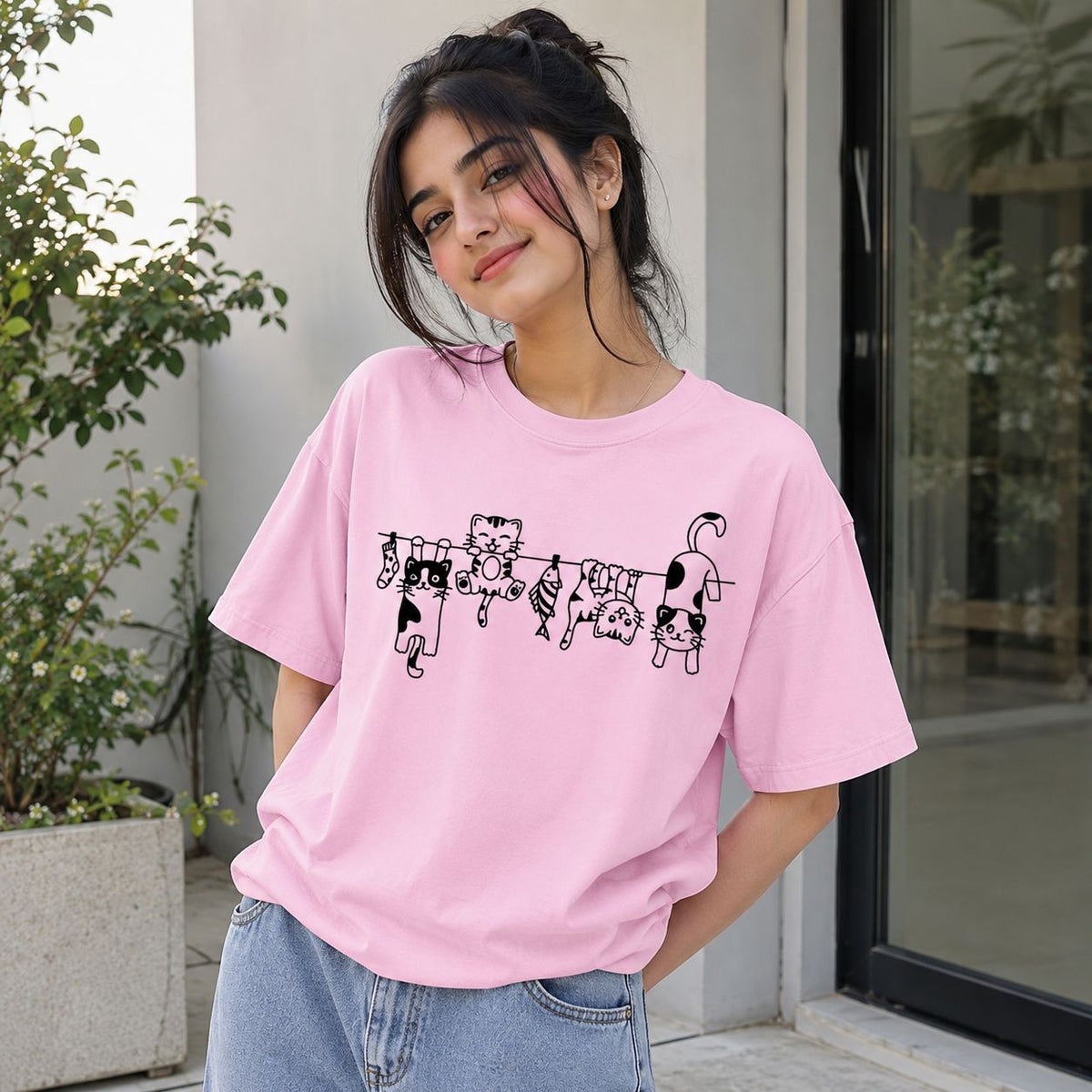 Cute Cats T-Shirt – Pink