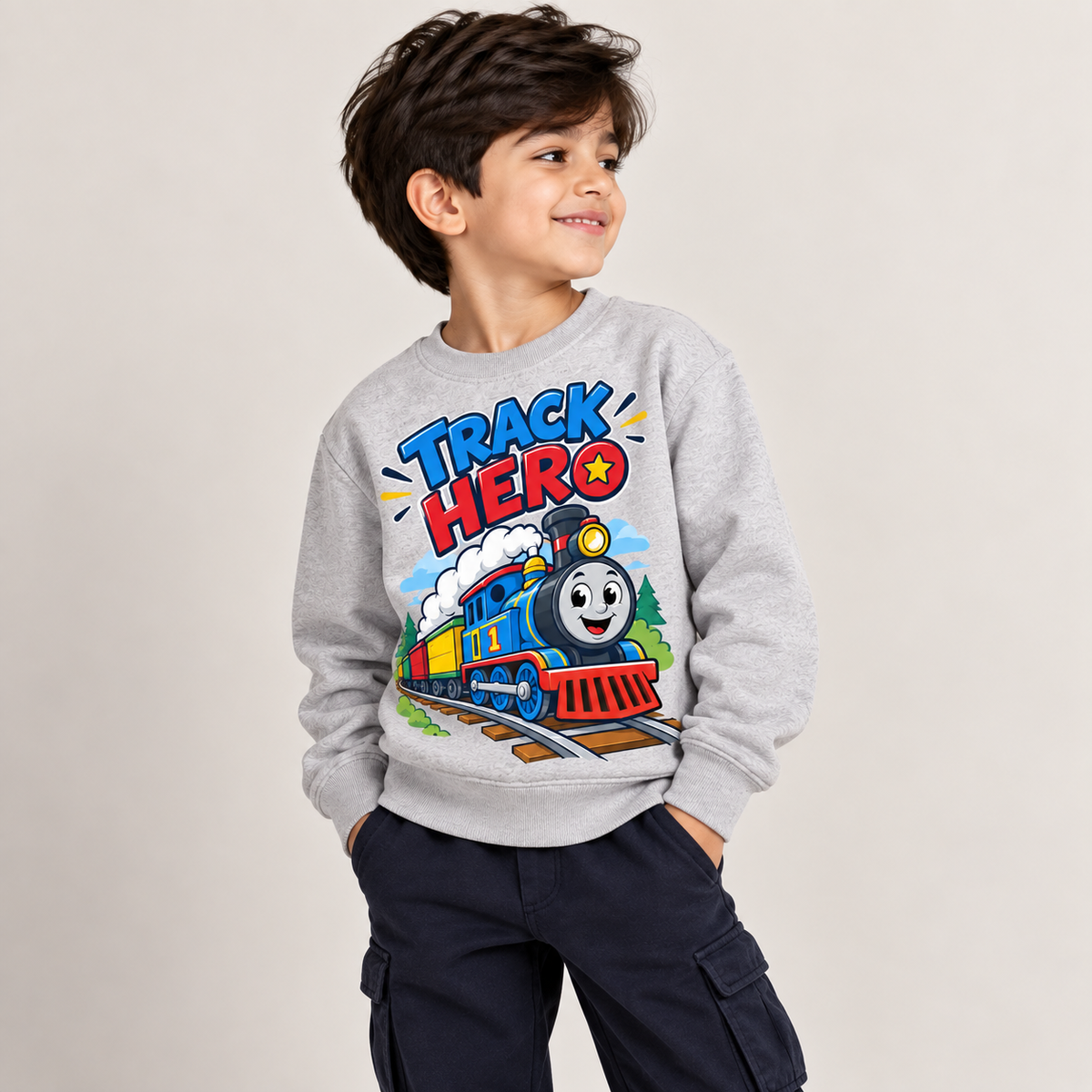 Boys’ Track Hero Train Sweatshirt