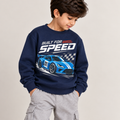 Boys’ Built for Speed Navy Sweatshirt