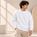 Men’s Essential Plain White Sweatshirt