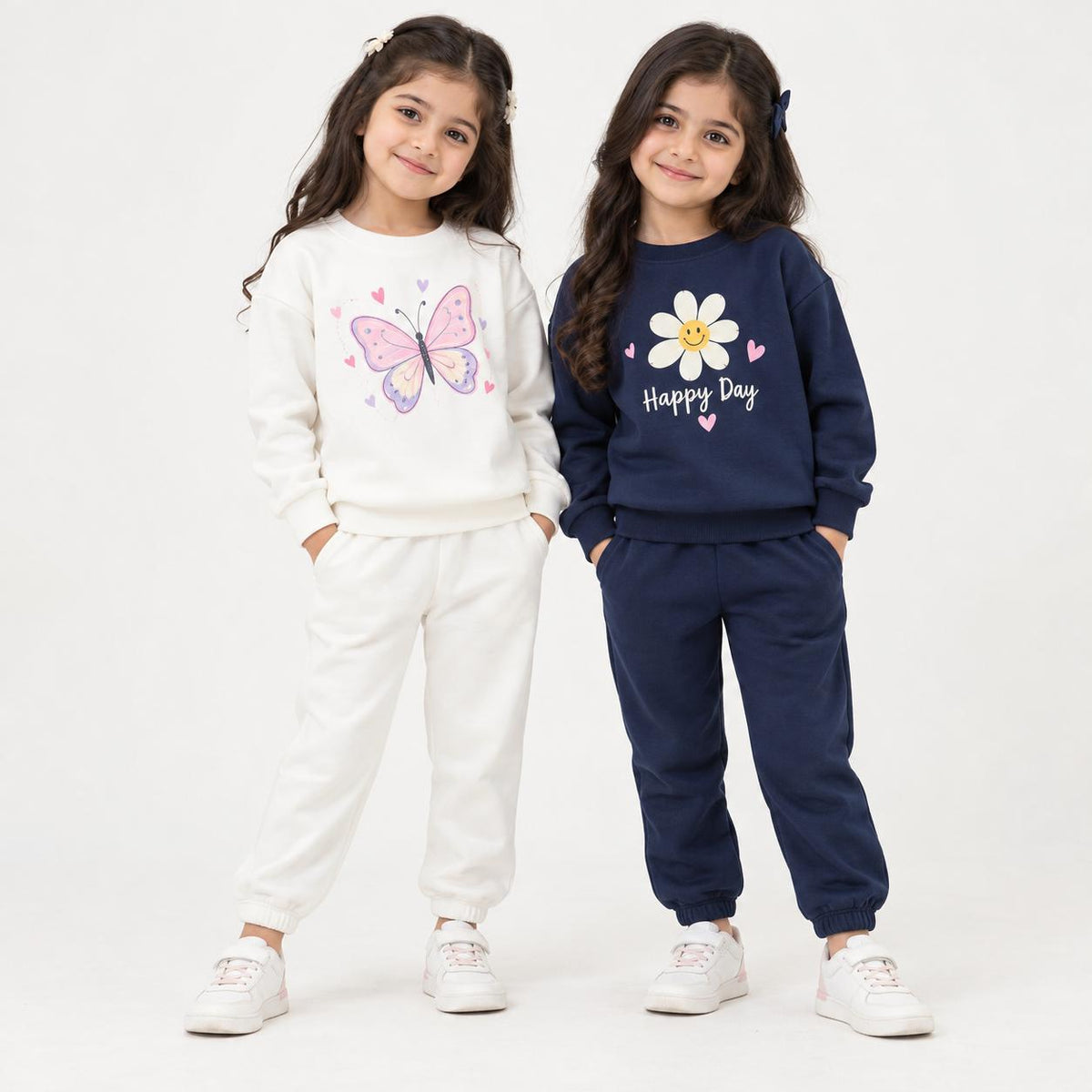 Girls Winter Sweatshirt & Trouser Sets – Pack of 2