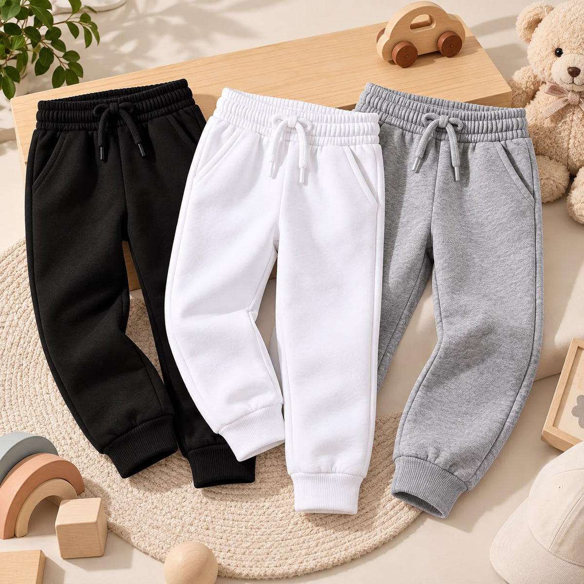 Kids Winter Jogger Trousers – Pack of 3
