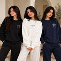 Women's Winter Sweatshirts – Pack of 3 (Black, White & Navy Blue)